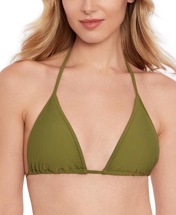Salt + Cove Pants - Salt + Cove Women's Slider Triagle Bikini Top Greenleaf Olive Size L NWT